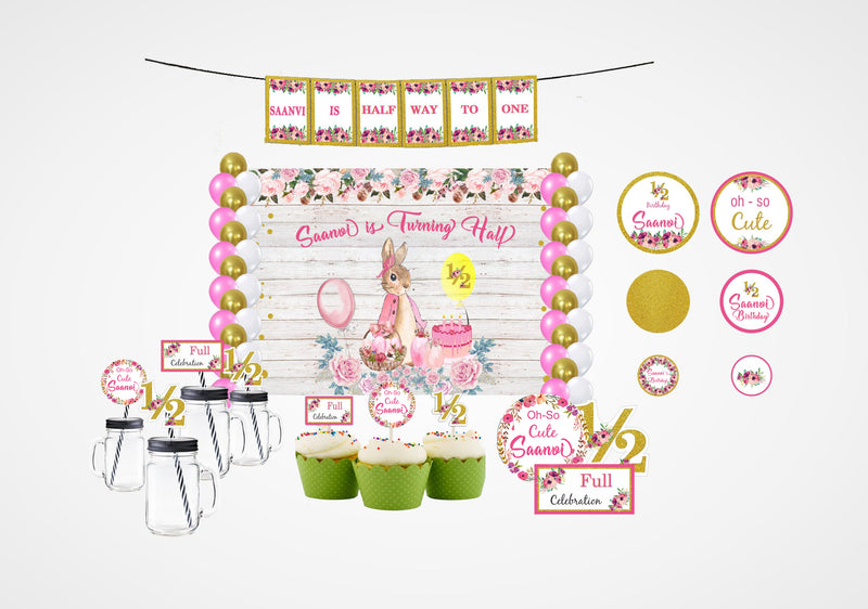 Half Birthday  Girls Complete Decoration Kit