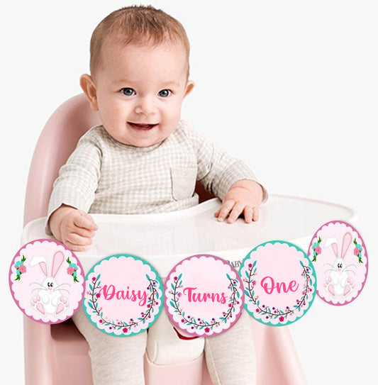 Some Bunny Is One I Am One Banner Birthday Decoration