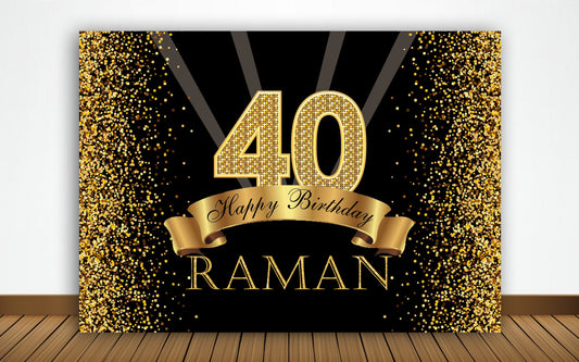 40th Birthday Party Backdrop 