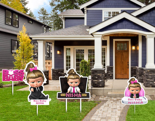 Boss Baby Girl Theme Birthday Party Cutouts 