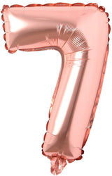 Rose Gold Digit Foil Birthday Party Balloon Number 7