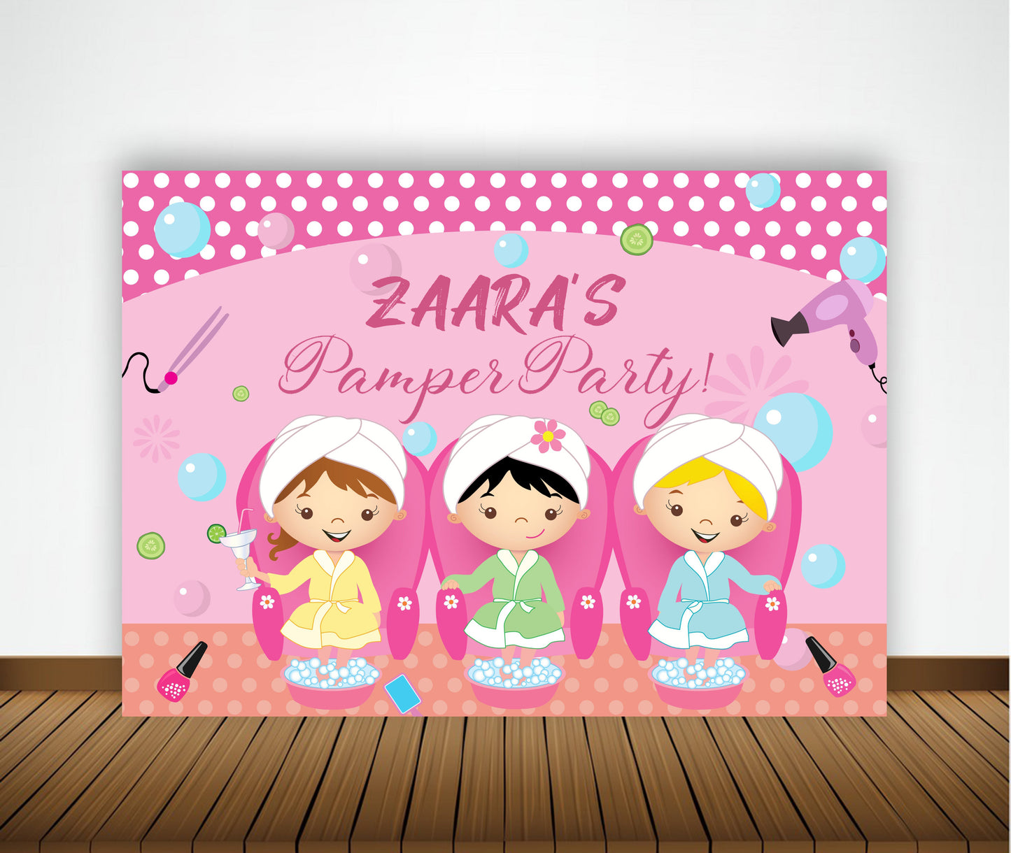 Spa Theme Birthday Party Backdrop