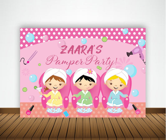 Spa Theme Birthday Party Backdrop