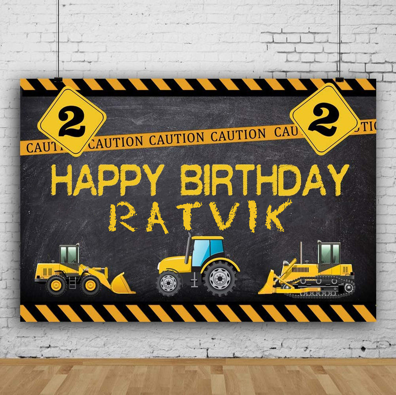 Construction Birthday Party Backdrop