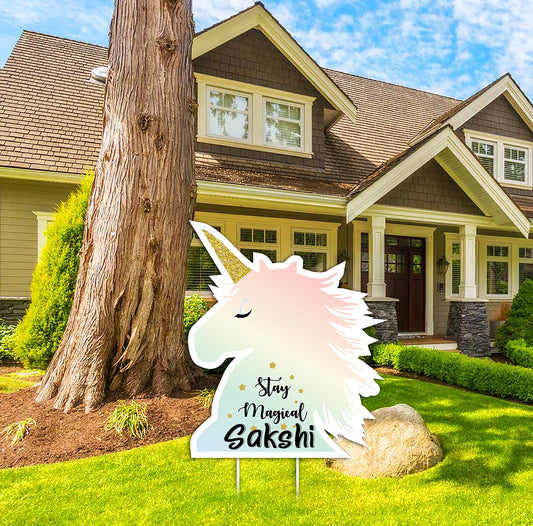Unicorn Theme Birthday Party Welcome Board