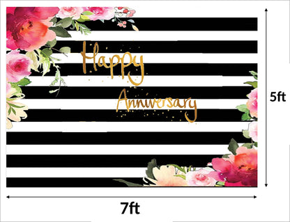 Anniversary Party Backdrop Banners for Couples