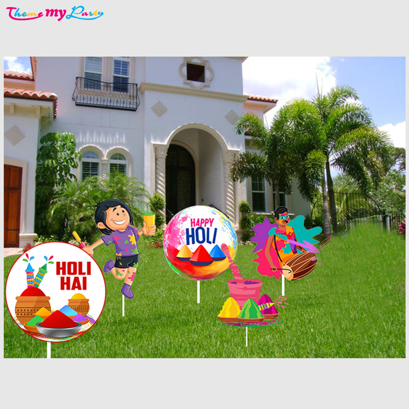 Holi Party Cutouts for Decoration