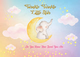 Personalize Twinkle Twinkle Little Star Girls Birthday Party Backdrop Banner