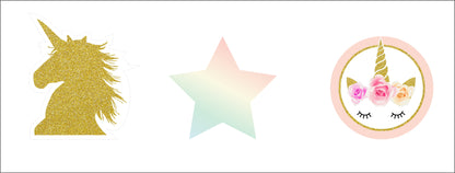 Unicorn Theme Birthday Party Paper Decorative Straws