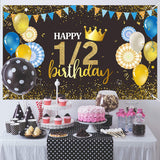 Half Birthday Party Backdrop For Decoration