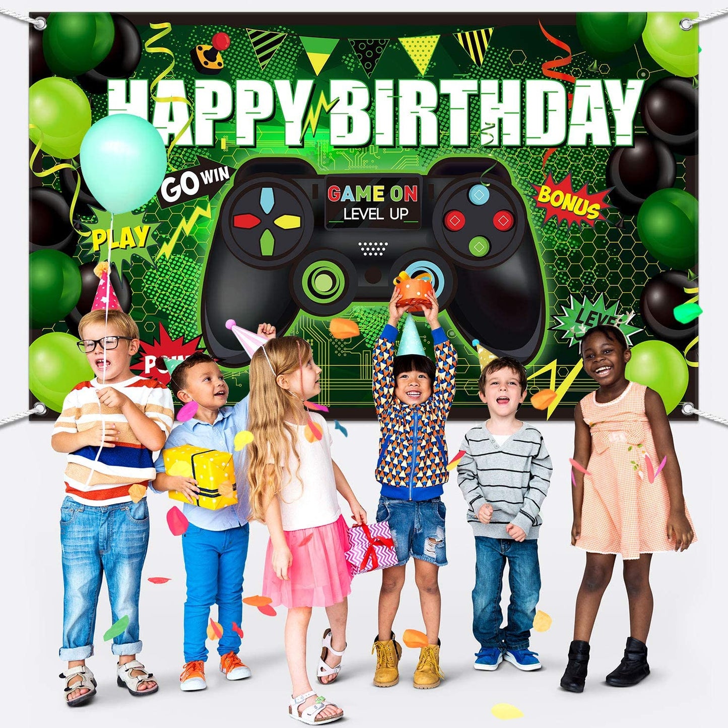 Gaming Theme Birthday Party Backdrop