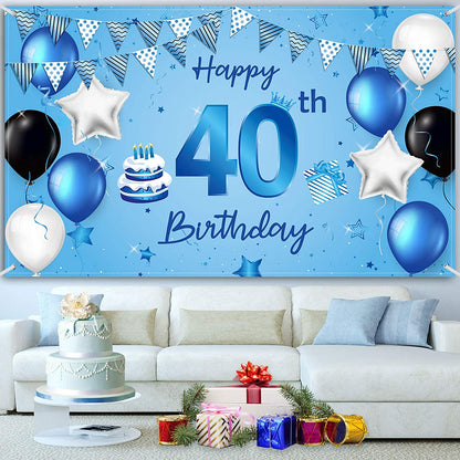 40th Birthday Party Backdrop 