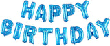 Blue Happy Birthday Foil Letter Mylar 16 Inch Large Aluminum Balloon Banner For Kids And Adults Party Decorations