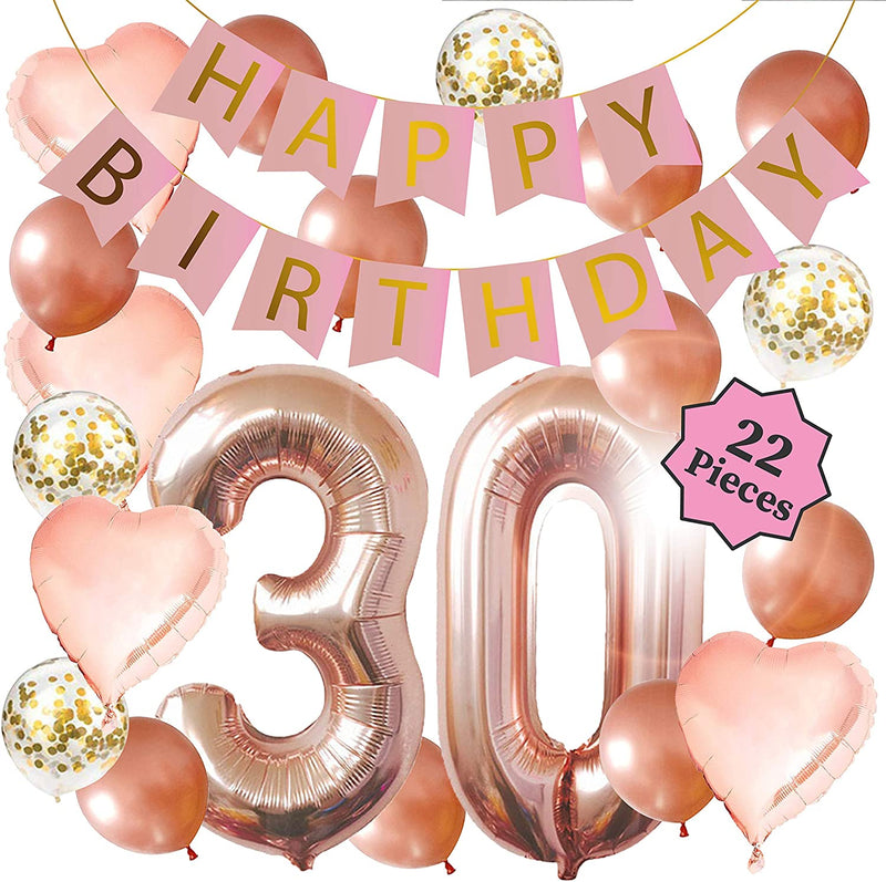 30th Birthday Pink And Gold Decoration Kit