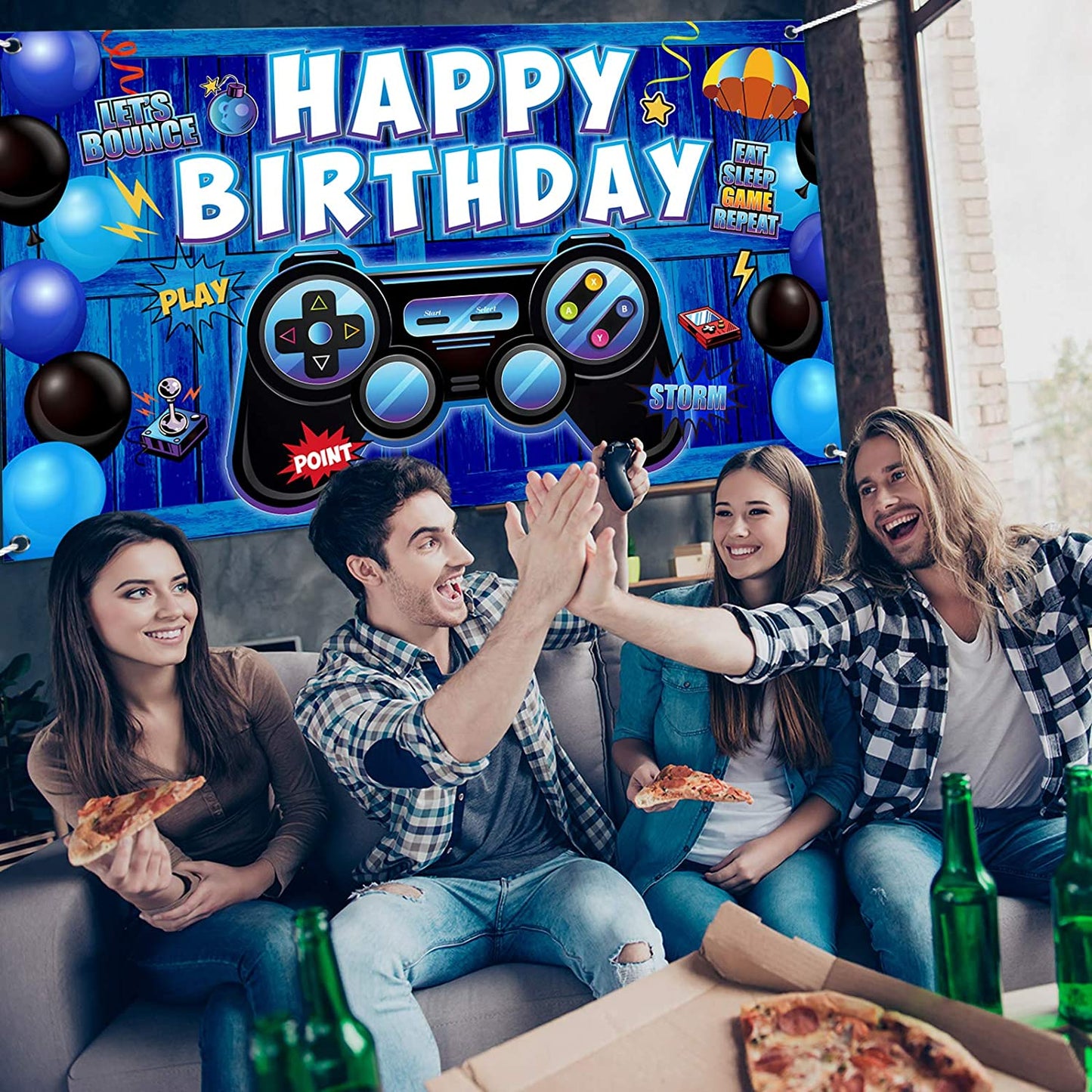 Gaming Theme Birthday Party Backdrop