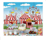 Carnival Theme Birthday Party Backdrop for Decoration