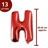 Red Happy Birthday Foil Letter Mylar 16 Inch Large Aluminum Balloon Banner For Kids And Adults Party Decorations