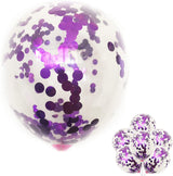Purple- 12-Inch Transparent Balloon 20Pcs Confetti Balloons Inflatable Wedding Supplies Party Wedding Decoration Purple