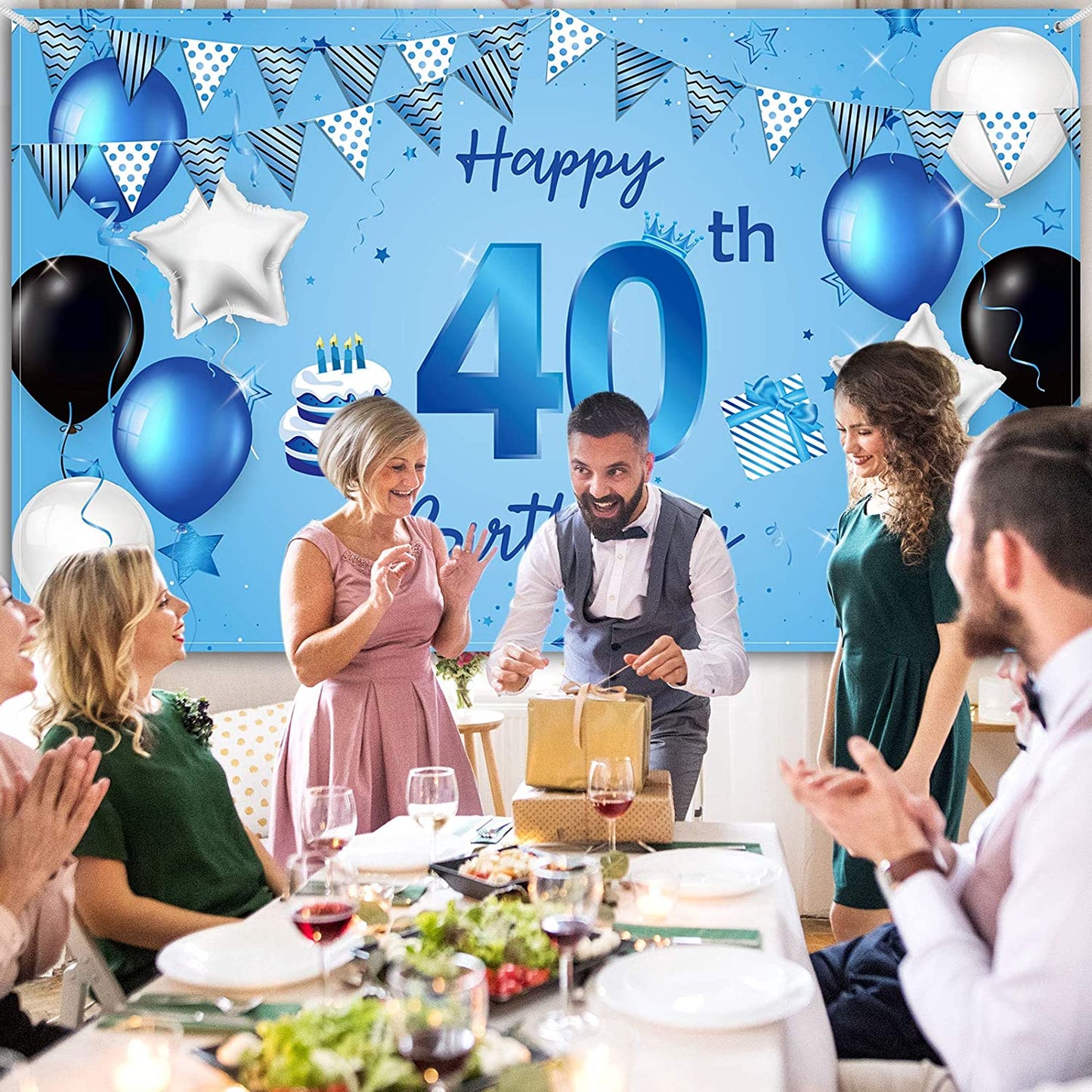 40th Birthday Party Backdrop 