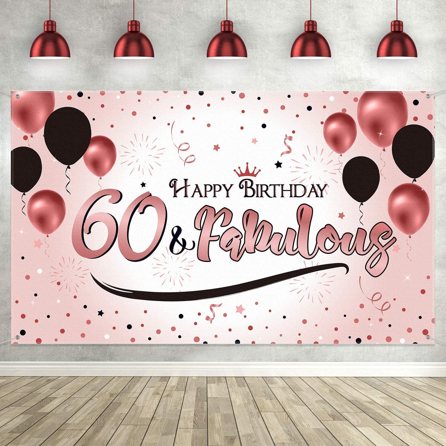 60th Birthday Party Backdrop 