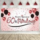 60th Birthday Party Backdrop 