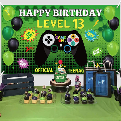 Gaming Theme Birthday Party Backdrop