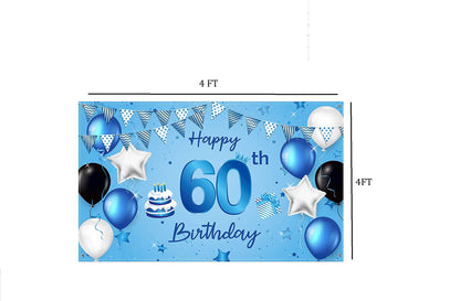 60th Birthday Party Backdrop 