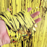 Gold Silver Metallic Tinsel Foil Fringe Curtains Party Decorations