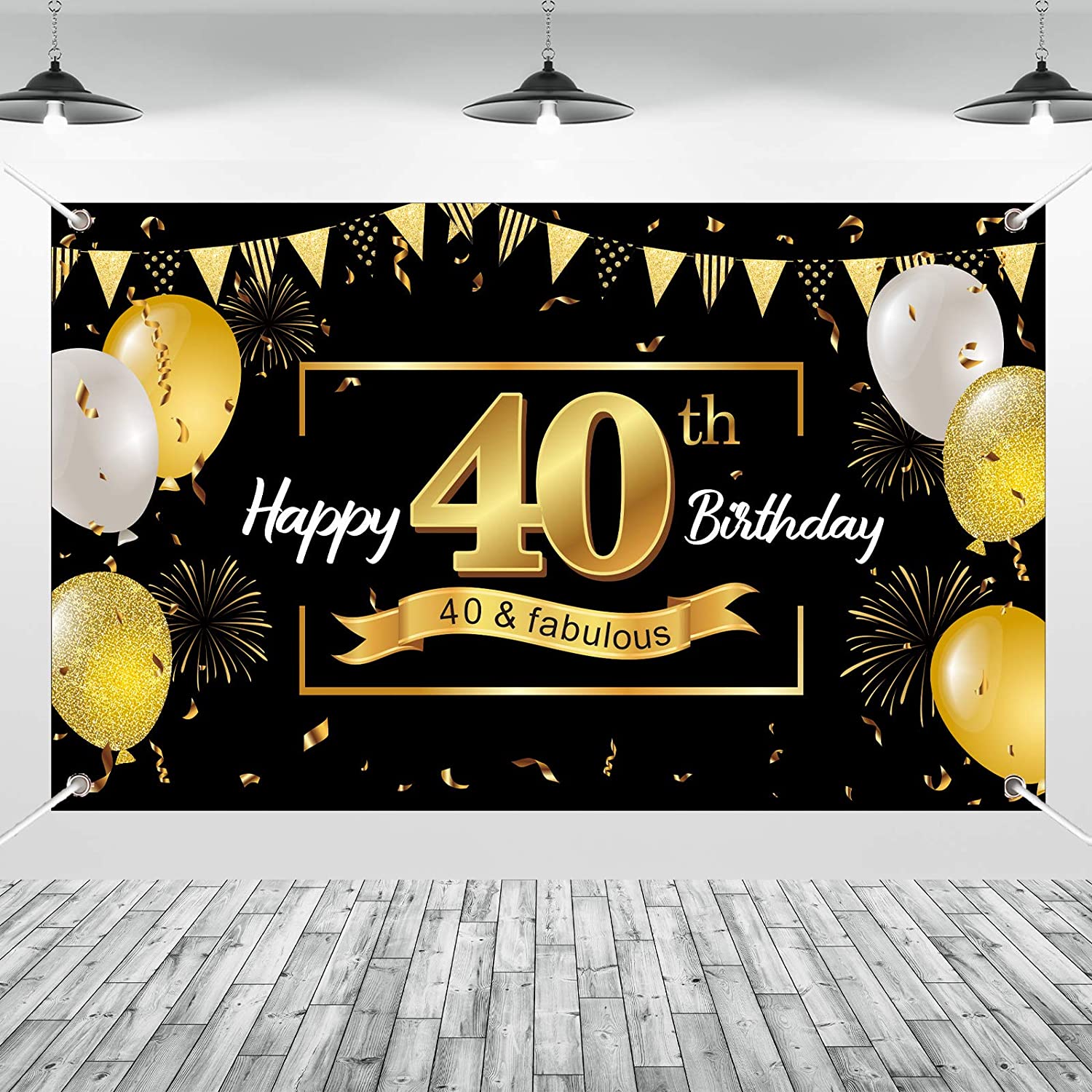 Buy 40th Birthday Party Backdrop | Party Supplies | Thememyparty ...