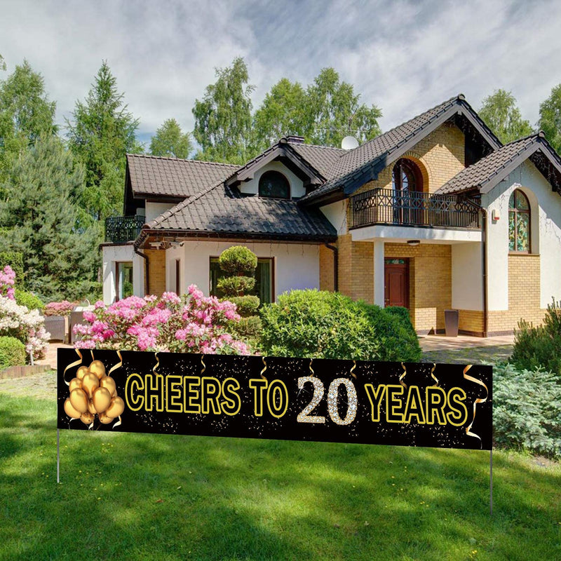 20th Anniversary/Birthday Party Long Banner For Decorations