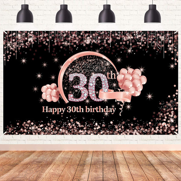 30th Birthday Party Backdrop 
