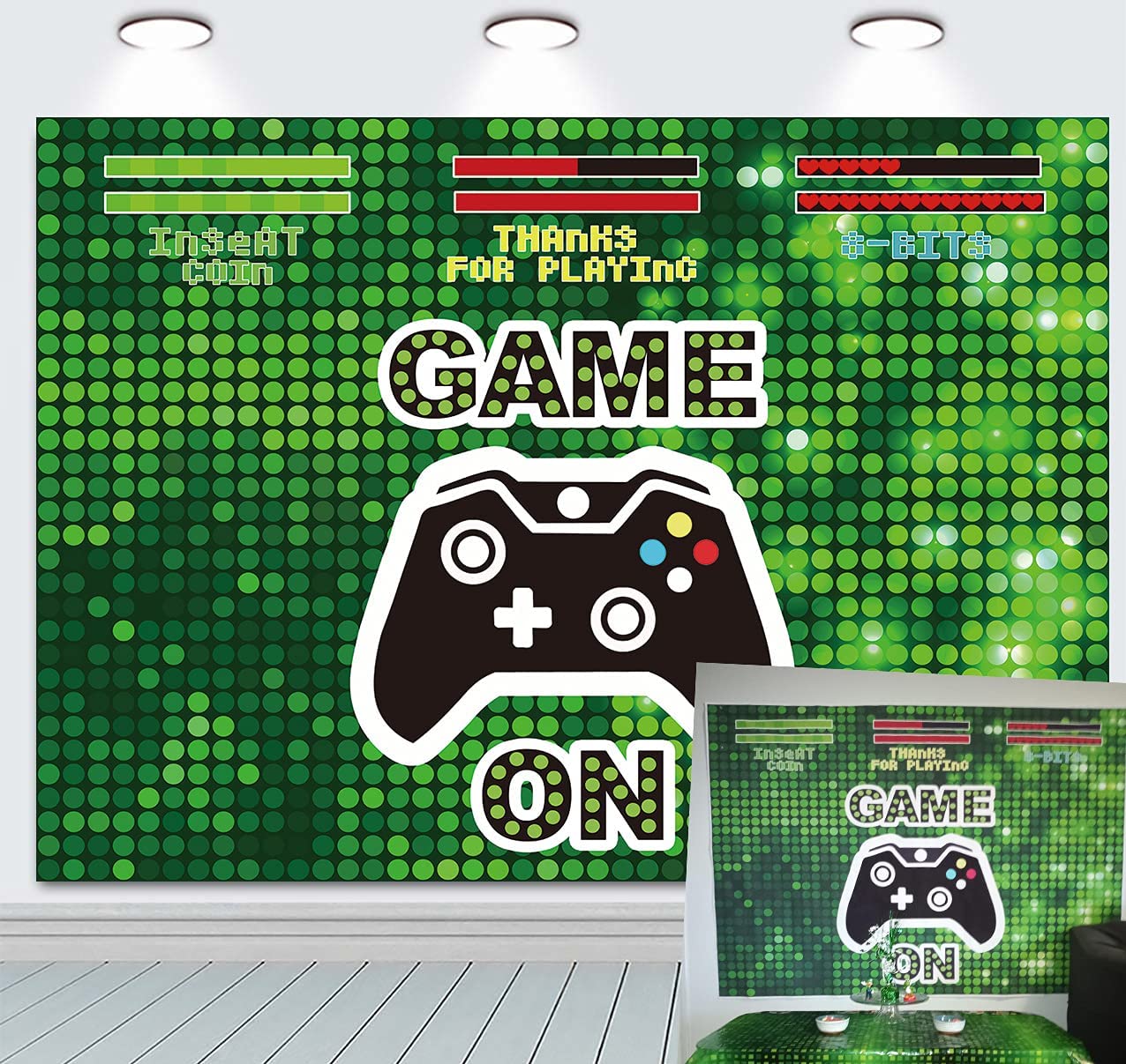 Gaming Theme Birthday Party Backdrop