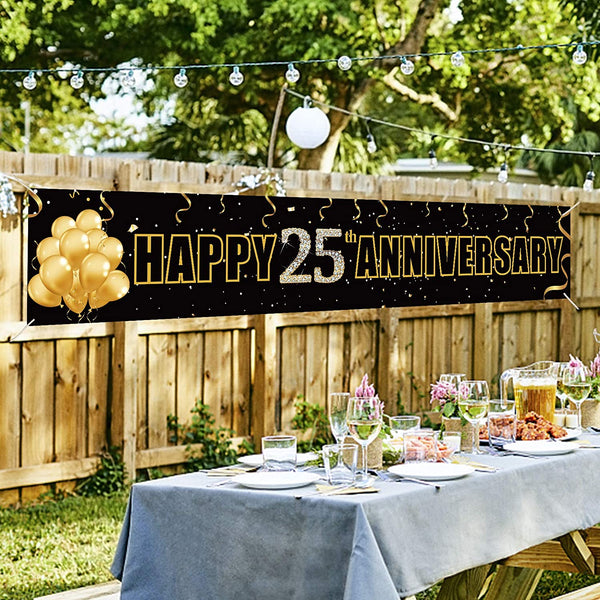 25th Anniversary Party Long Banner for Decoration