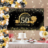 50th Anniversary Decorations Party Kit with Backdrop & Balloons