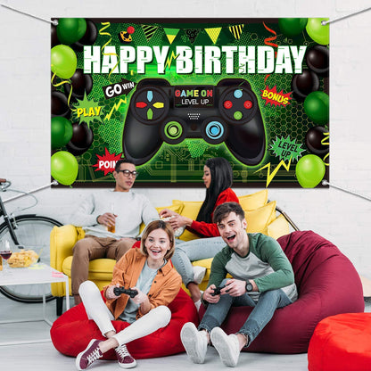Gaming Theme Birthday Party Backdrop