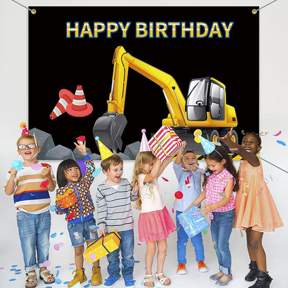 Construction Birthday Party Backdrop