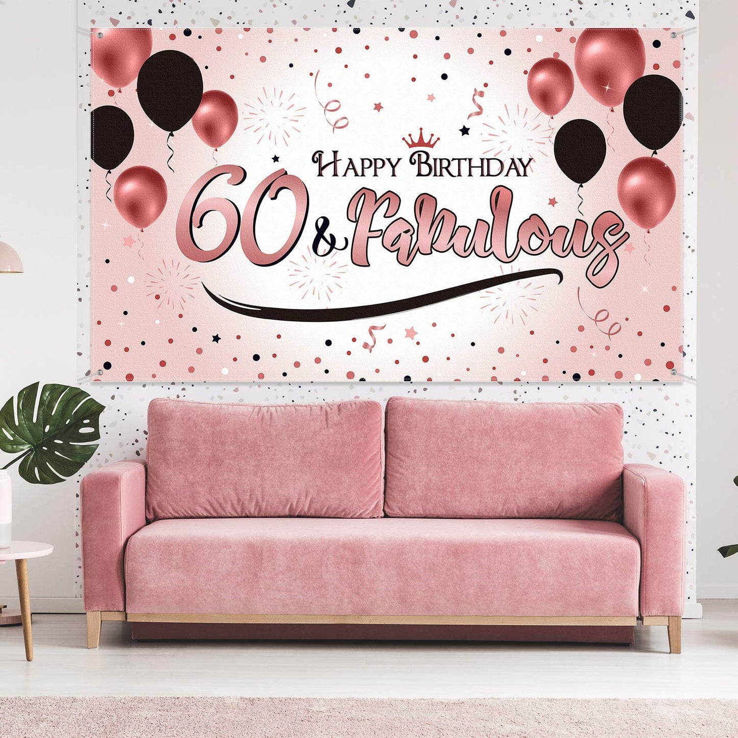 60th Birthday Party Backdrop 