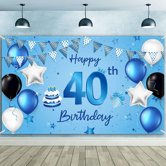 40th Birthday Party Backdrop 