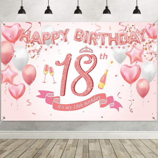 18th Birthday Party Backdrop 