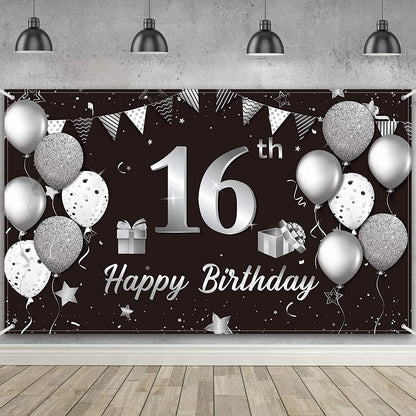 16th Birthday Party Backdrop 