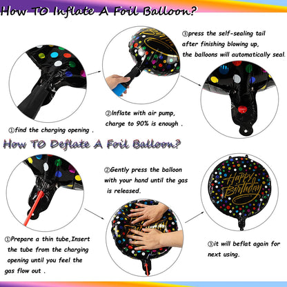 4 pc Gaming  Balloons Foil Helium Balloons For Gaming Birthday
