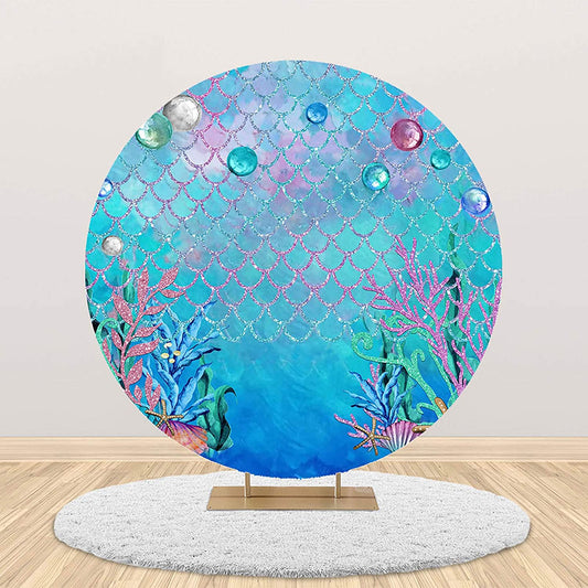 Mermaid Theme Birthday Party Backdrop