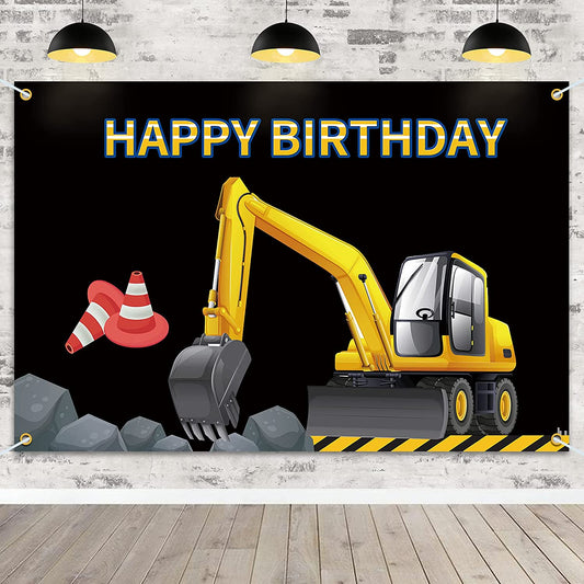 Construction Birthday Party Backdrop