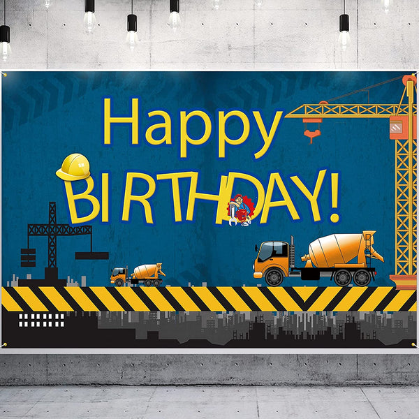 Construction Birthday Party Backdrop
