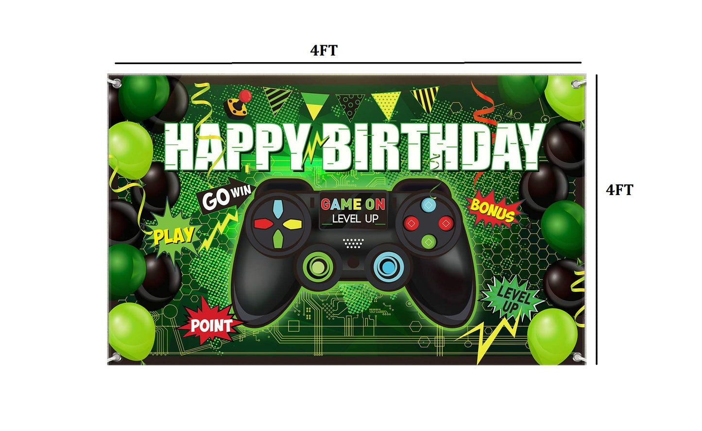 Gaming Theme Birthday Party Backdrop