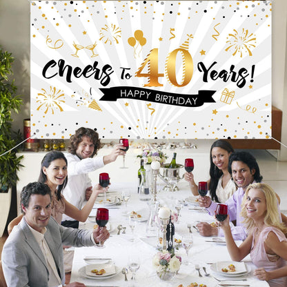40th Birthday Party Backdrop 