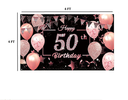 50th Birthday Party Backdrop 