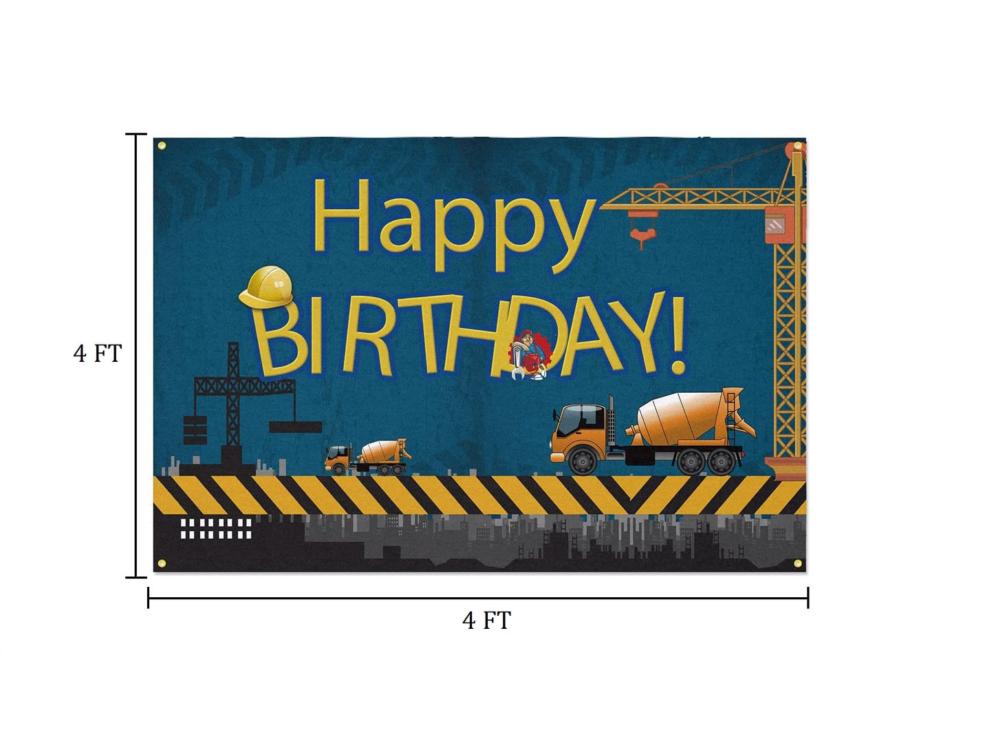 Construction Birthday Party Backdrop