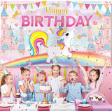 Unicorn Theme Birthday Party Backdrop