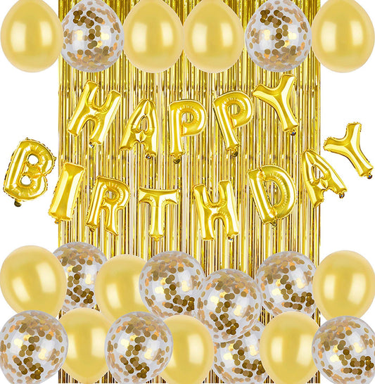 Gold Birthday Decoration Party Supplies-
